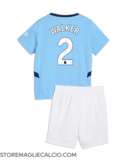 Manchester City Kyle Walker #2 Maglia Gara Casa Repliche 2024-25 Bambino